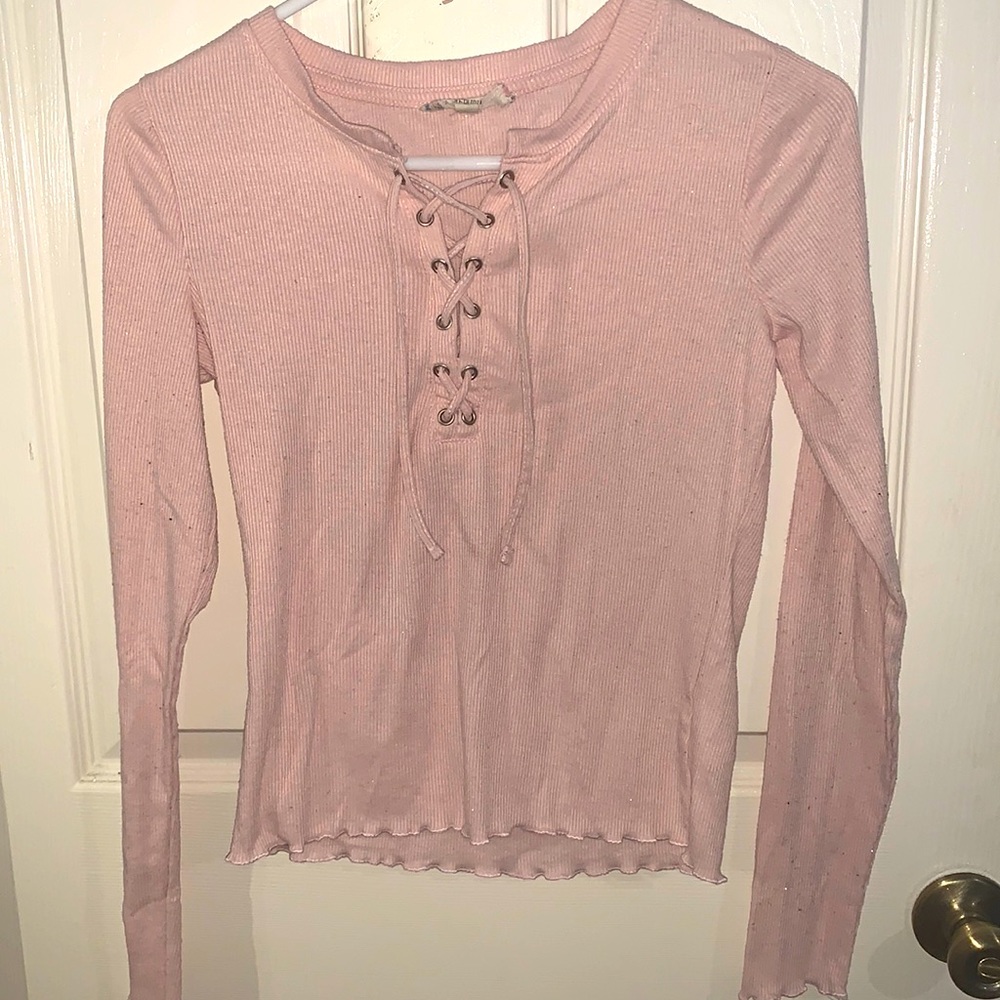 Pink republic long sleeved crop top